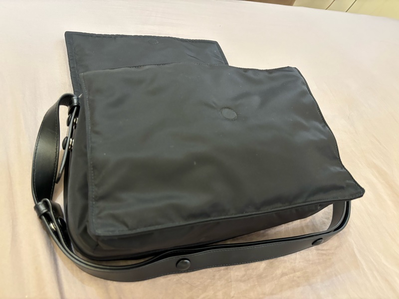 Prada 黑色 尼龍 男女可用 中碼夾棉 Re-Nylon 肩背袋-6