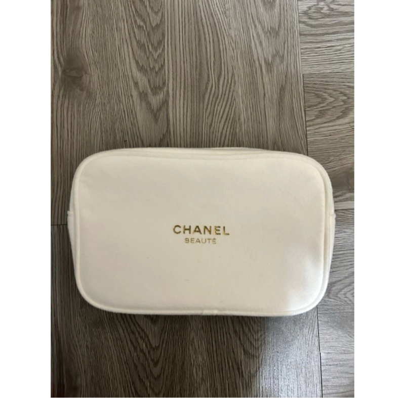Chanel 白色化妝包-0