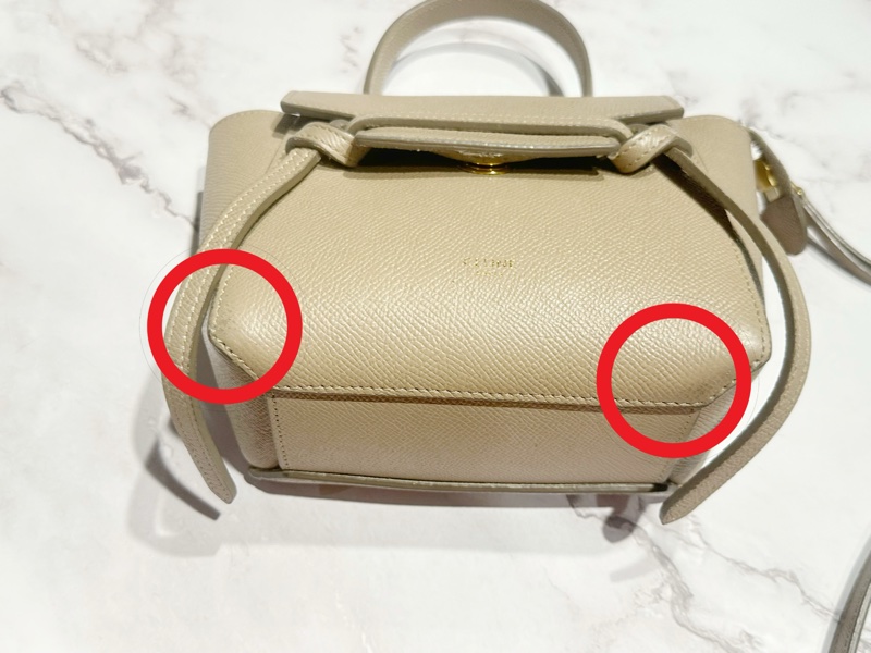 CELINE BELT BAG pico鯰魚包 杏色-4