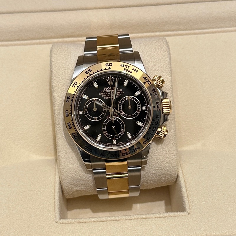 全新 膜還在 Rolex 116503 18k 半金黑迪 勞力士半金黑面迪 40mm Daytona 迪通拿-1