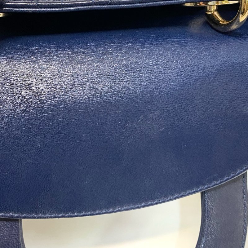 △ Christian Dior 迪奧 My ABCDior Small Lady Dior Navy Cannage Lambskin 2way Bag 小碼深藍色Cannage藤格紋圖案羊皮兩用袋 - 247008775-18