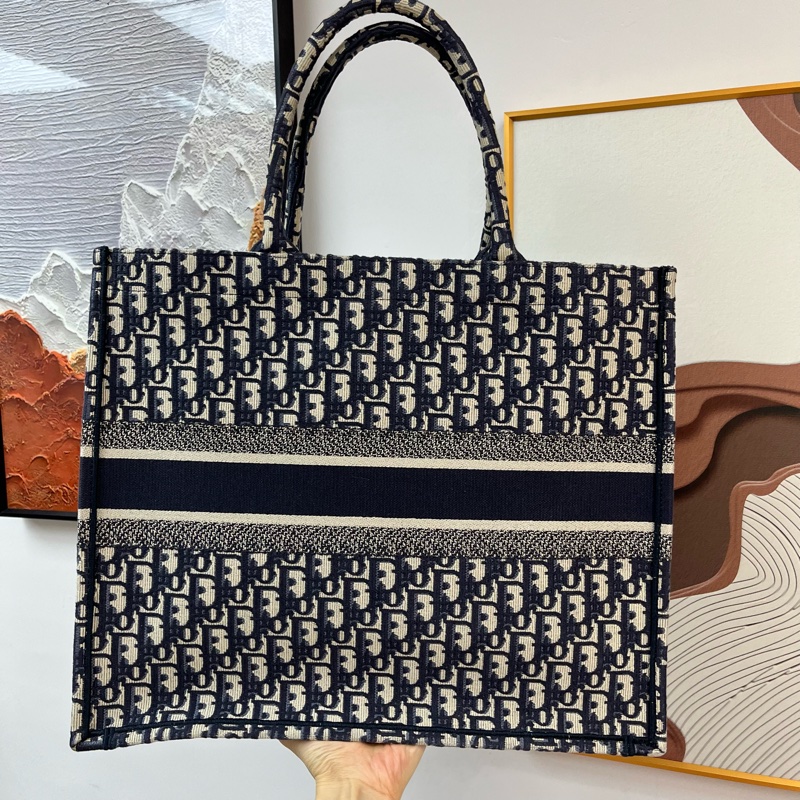 Dior Book tote經典藍色老花刺繡托特包 大號💙-2