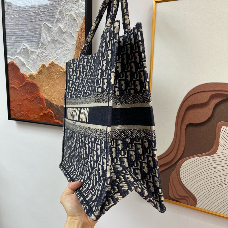 Dior Book tote經典藍色老花刺繡托特包 大號💙-3