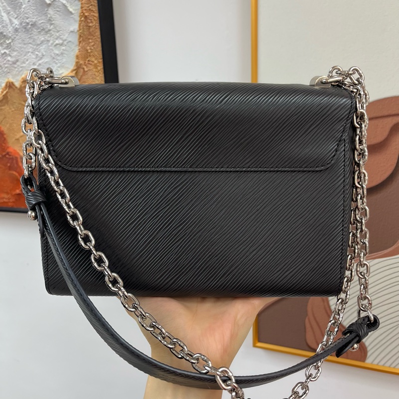 Louis Vuitton Twist 黑銀中號 水波紋鏈條手袋 單肩包🖤-2