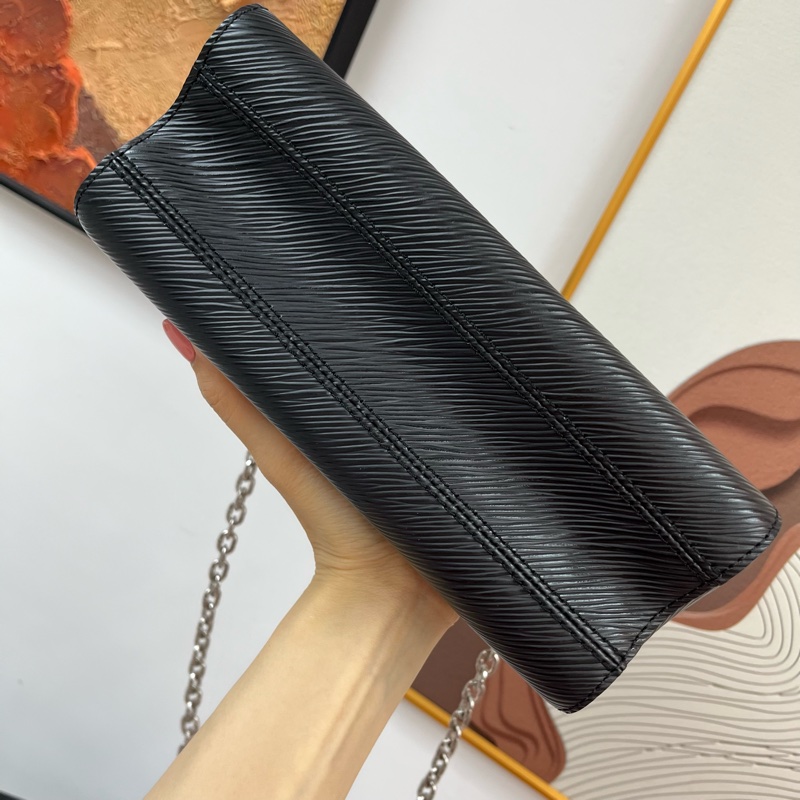 Louis Vuitton Twist 黑銀中號 水波紋鏈條手袋 單肩包🖤-4