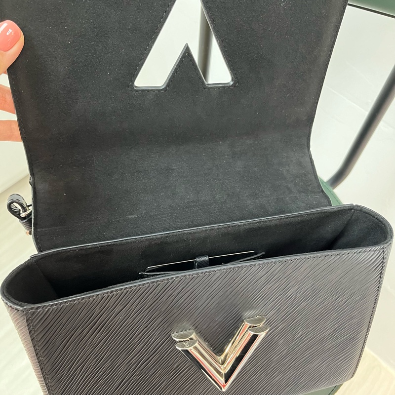 Louis Vuitton Twist 黑銀中號 水波紋鏈條手袋 單肩包🖤-5