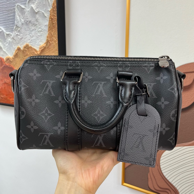 Louis Vuitton KEEPALL 25 BLACK 黑武士 黑灰印花🖤-0