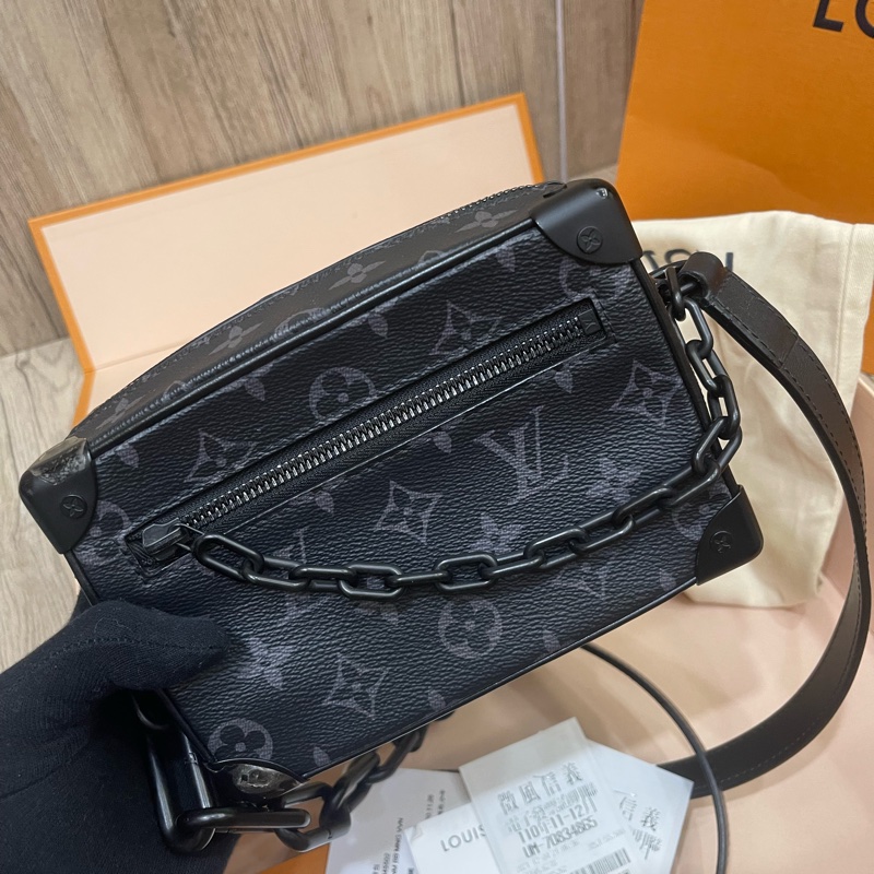 Lv soft Trunk mini黑老花小箱包(台灣專櫃購證發票齊全❗️)-3