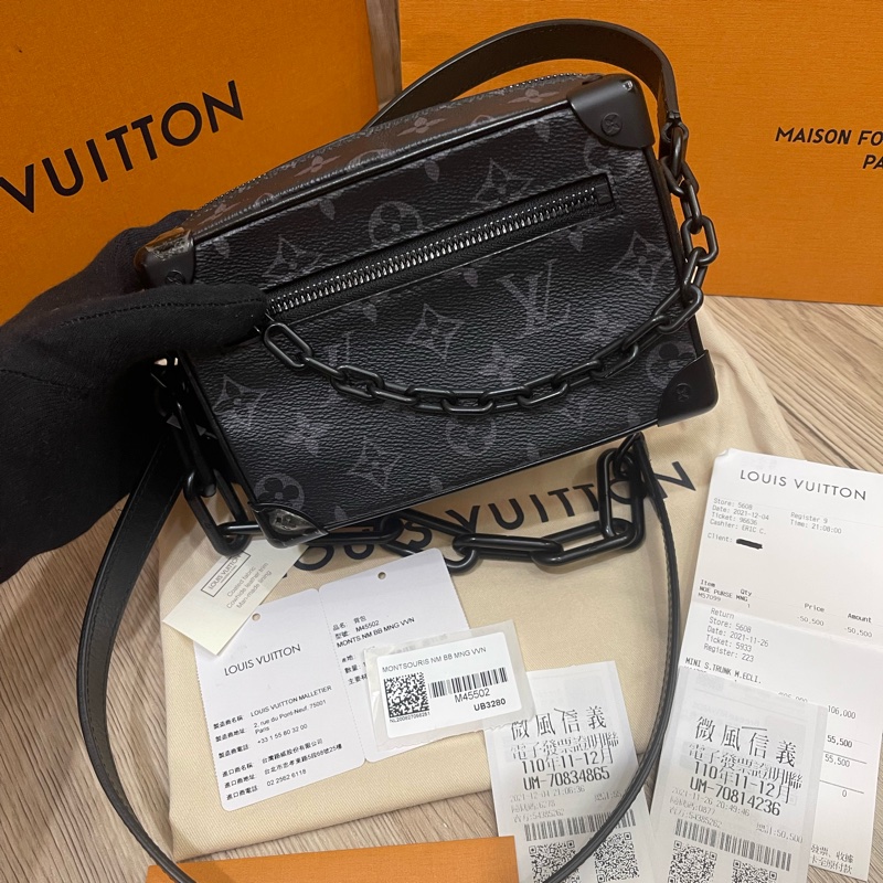 Lv soft Trunk mini黑老花小箱包(台灣專櫃購證發票齊全❗️)-8