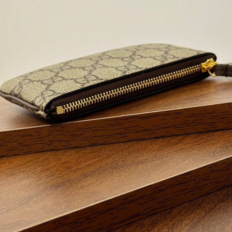 GUCCI 經典GG Supreme 印花鑰匙零錢包 772321-3