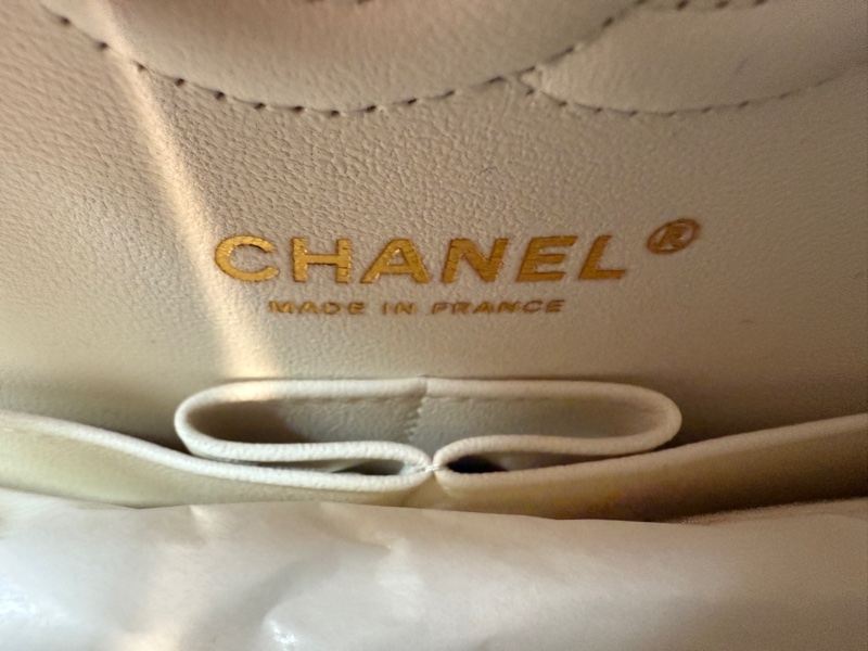全新CHANEL FLAPBAG 粒紋小牛皮&金色金屬-4