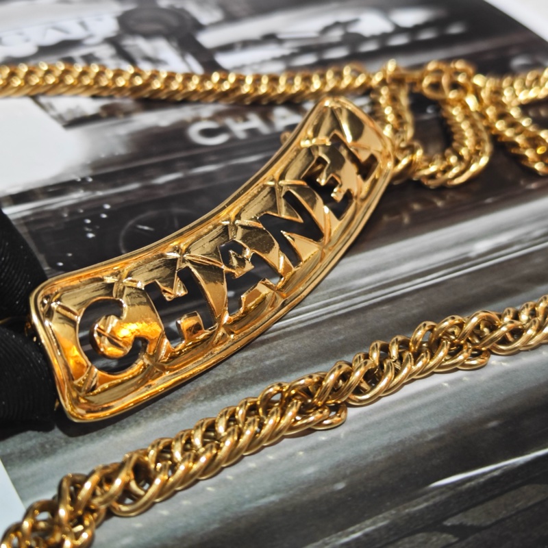 超級美品 Chanel crush 小鳥菱格鏤空字母項鍊 腰鏈-10