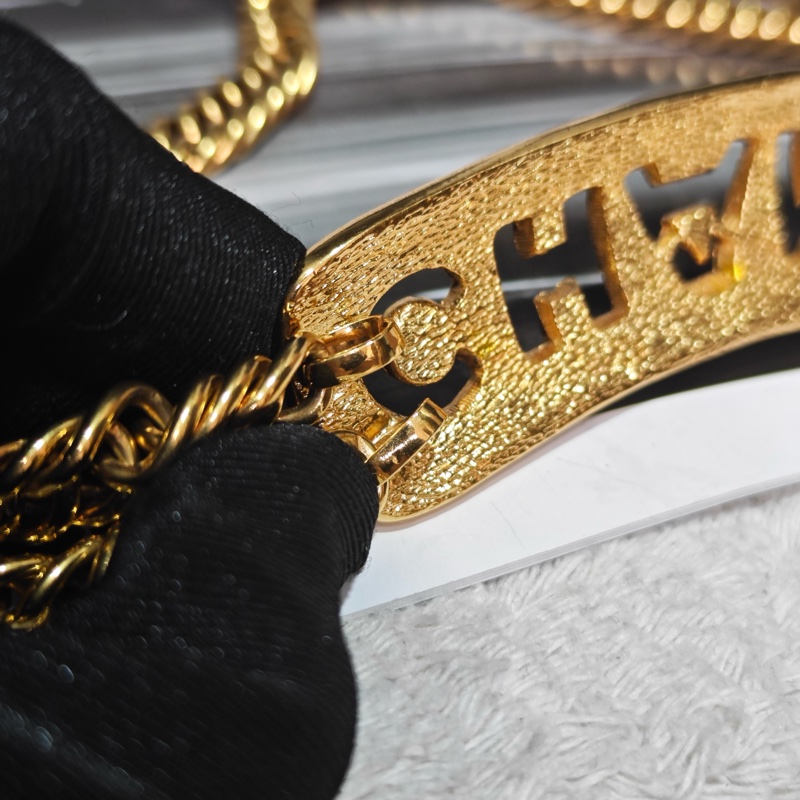 超級美品 Chanel crush 小鳥菱格鏤空字母項鍊 腰鏈-25