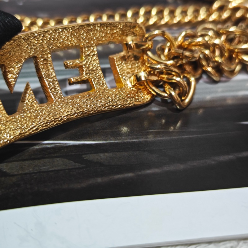 超級美品 Chanel crush 小鳥菱格鏤空字母項鍊 腰鏈-26