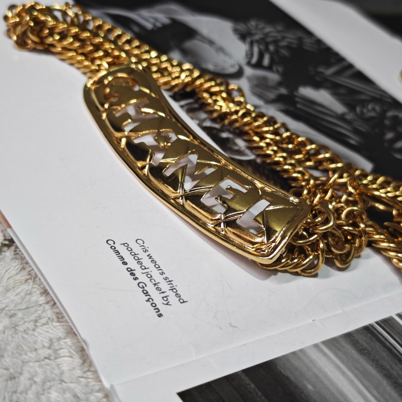 超級美品 Chanel crush 小鳥菱格鏤空字母項鍊 腰鏈-28