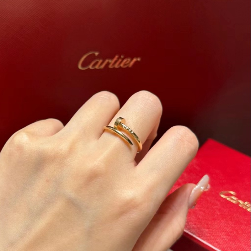 CARTIER JusteunClou系列 18k玫瑰金 釘子戒指#54-2