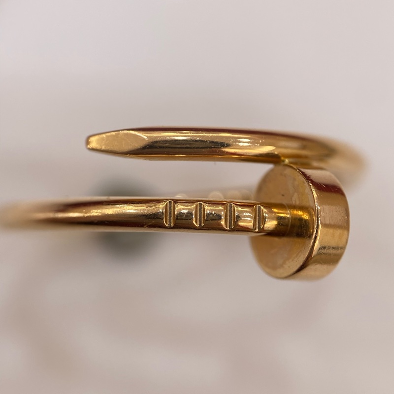 CARTIER JusteunClou系列 18k玫瑰金 釘子戒指#54-4