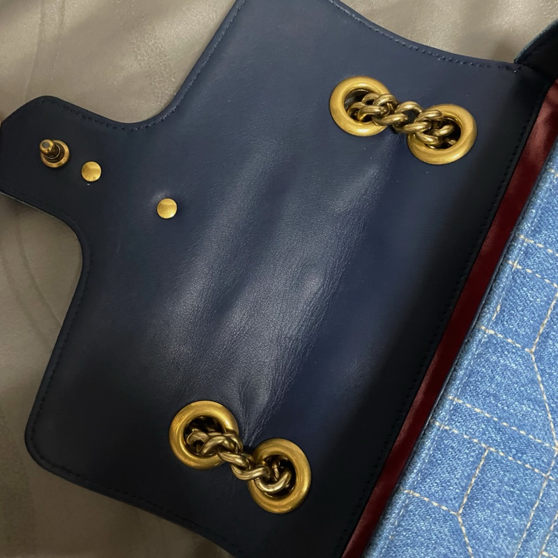 Gucci馬蒙包牛仔珍珠日本限定 斜背包 22cm（已保留）售出-16