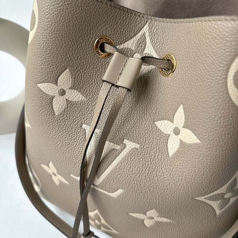 LV Neonoe MM 斑鳩灰大花束口水桶包 附萬用包 M45555-5