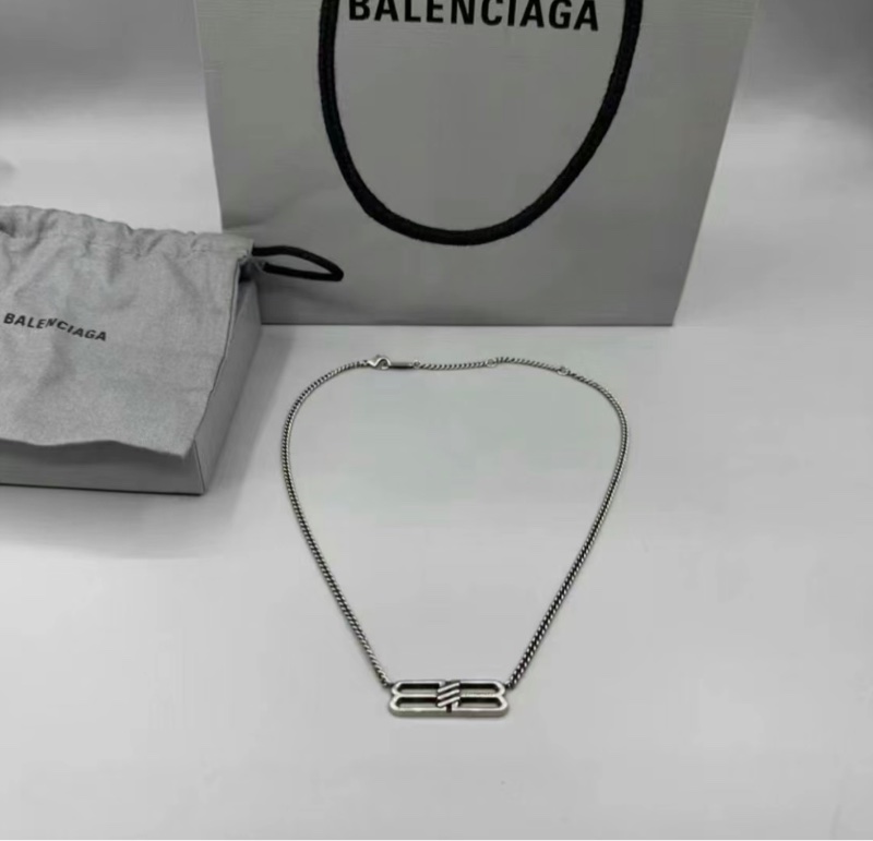 BALENCIAGA◇BB/ICONネックレス/SILVER/SLV/トップ有/メンズ