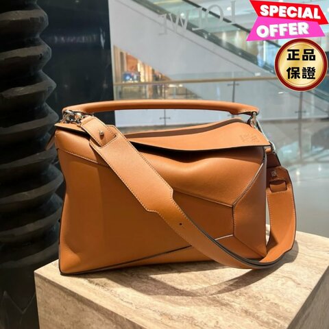 🎉新品好折扣✨Loewe 大款經典小牛皮 Puzzle包 焦糖色
