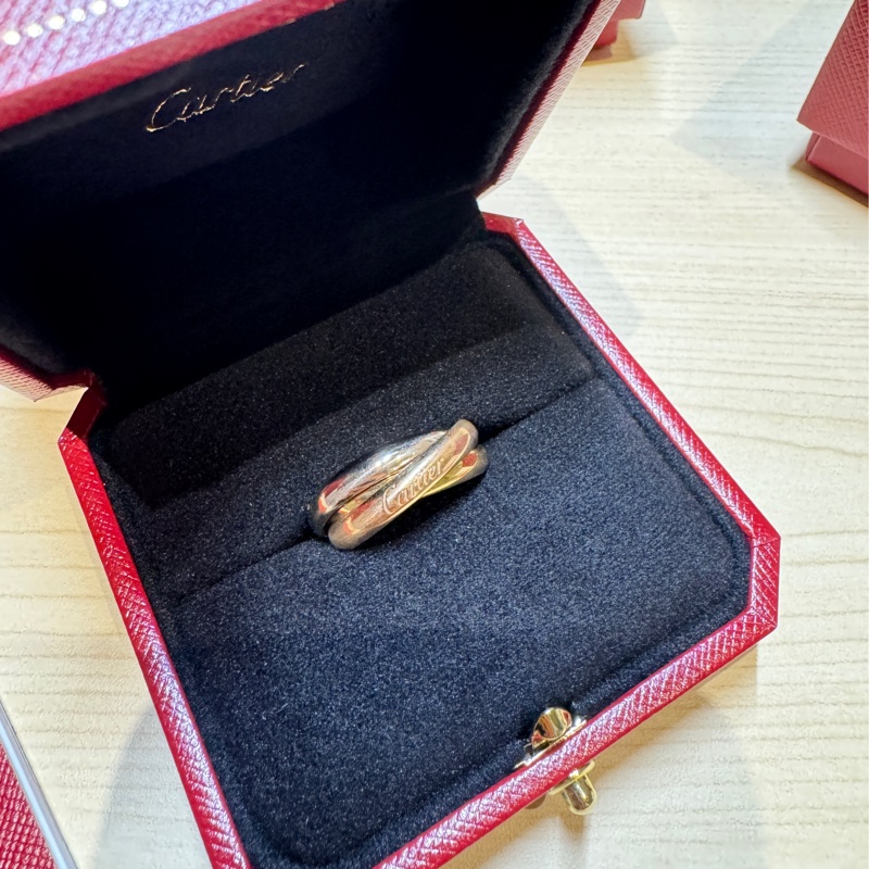 卡地亞Cartier三環戒 44號 TRINITY戒指 小型款-0