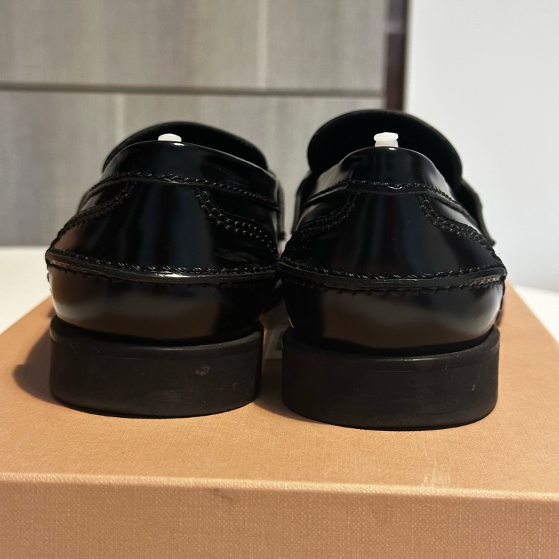 Miu Miu leather penny loafer 金幣樂福鞋36-4