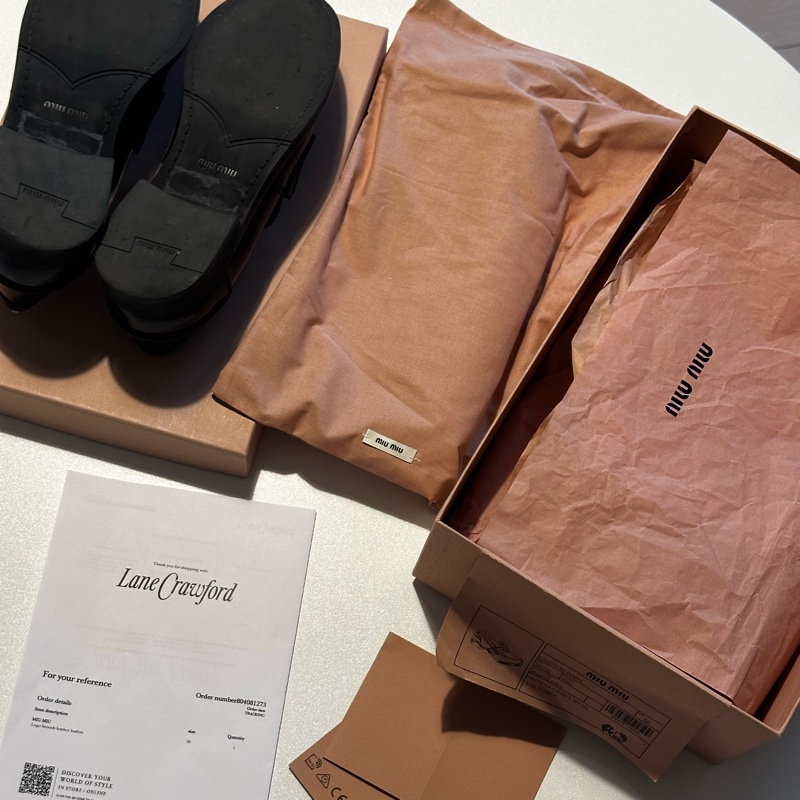 Miu Miu leather penny loafer 金幣樂福鞋36-17