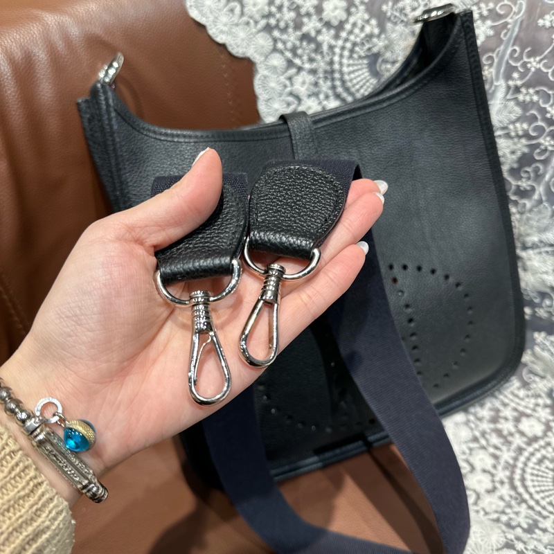 Hermes愛馬仕 Evelyne29 伊芙琳 黑銀-15