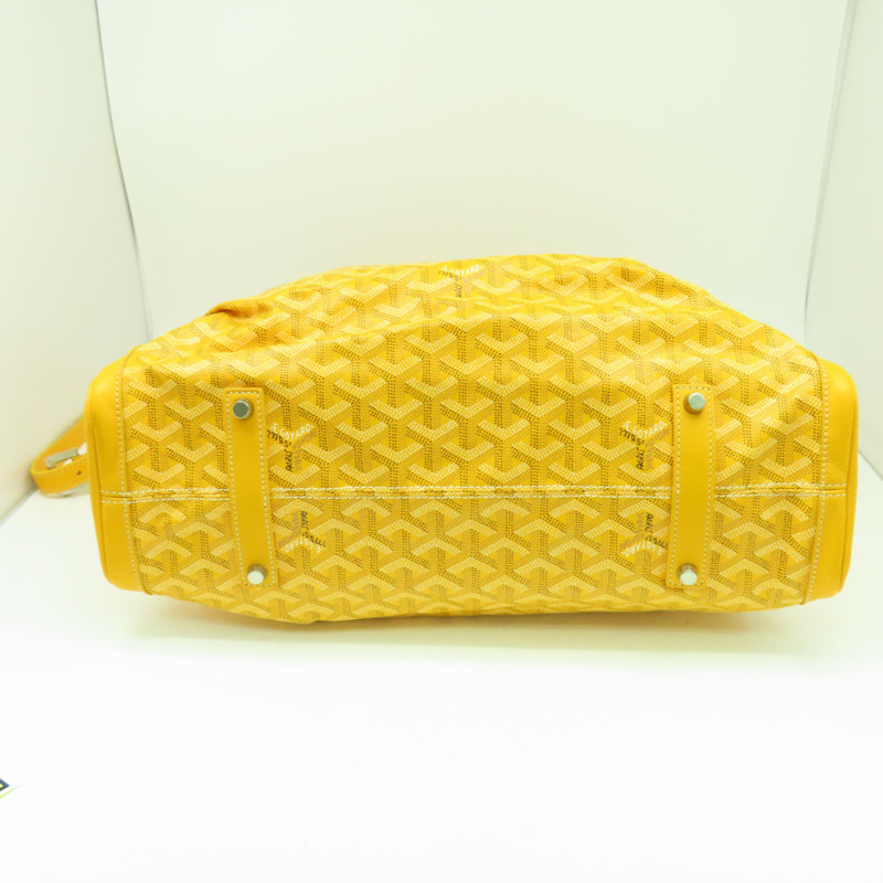GOYARD 【激減優惠】塗層帆布 Goyardine Voltaire Smile Tote銀扣手挽袋黃色-3