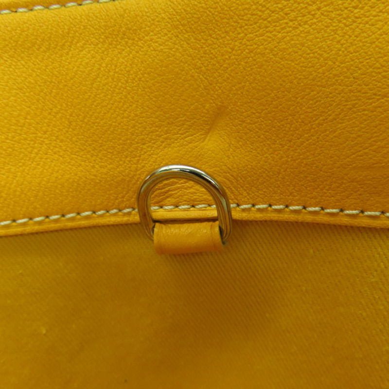 GOYARD 【激減優惠】塗層帆布 Goyardine Voltaire Smile Tote銀扣手挽袋黃色-6