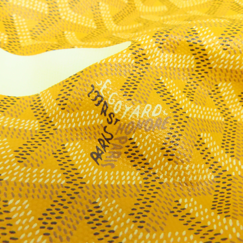 GOYARD 【激減優惠】塗層帆布 Goyardine Voltaire Smile Tote銀扣手挽袋黃色-11