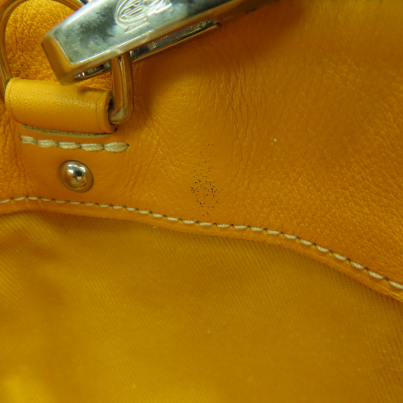 GOYARD 【激減優惠】塗層帆布 Goyardine Voltaire Smile Tote銀扣手挽袋黃色-16