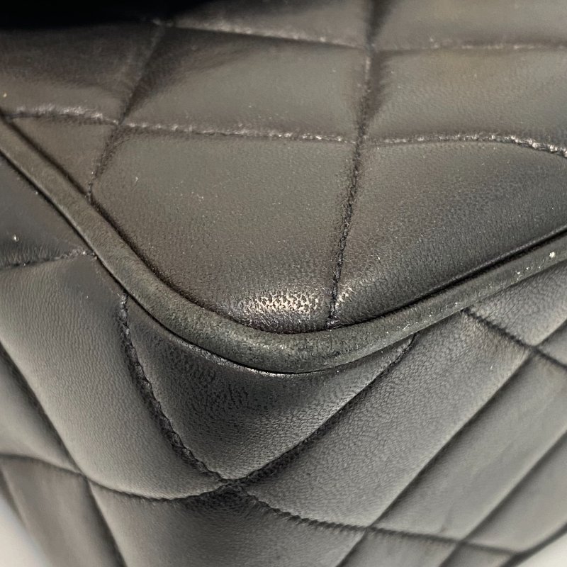 △ Chanel 香奈兒 Vintage Black Lambskin Gold-tone Metal Chain Flap Bag 復古黑色羊皮金色金屬肩揹袋 - 247009653-7