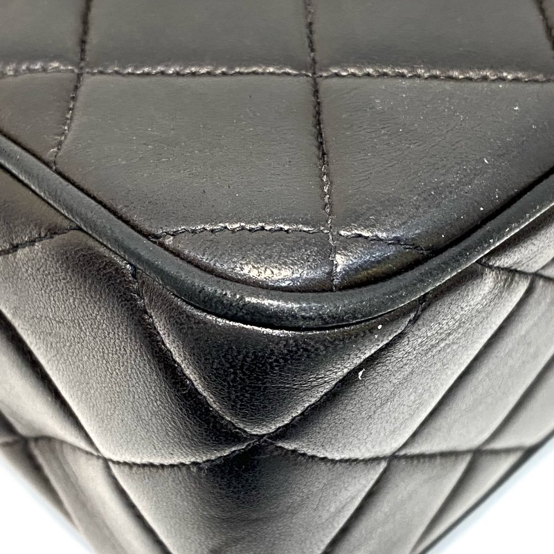 △ Chanel 香奈兒 Vintage Black Lambskin Gold-tone Metal Chain Flap Bag 復古黑色羊皮金色金屬肩揹袋 - 247009653-9