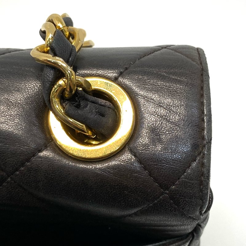 △ Chanel 香奈兒 Vintage Black Lambskin Gold-tone Metal Chain Flap Bag 復古黑色羊皮金色金屬肩揹袋 - 247009653-19
