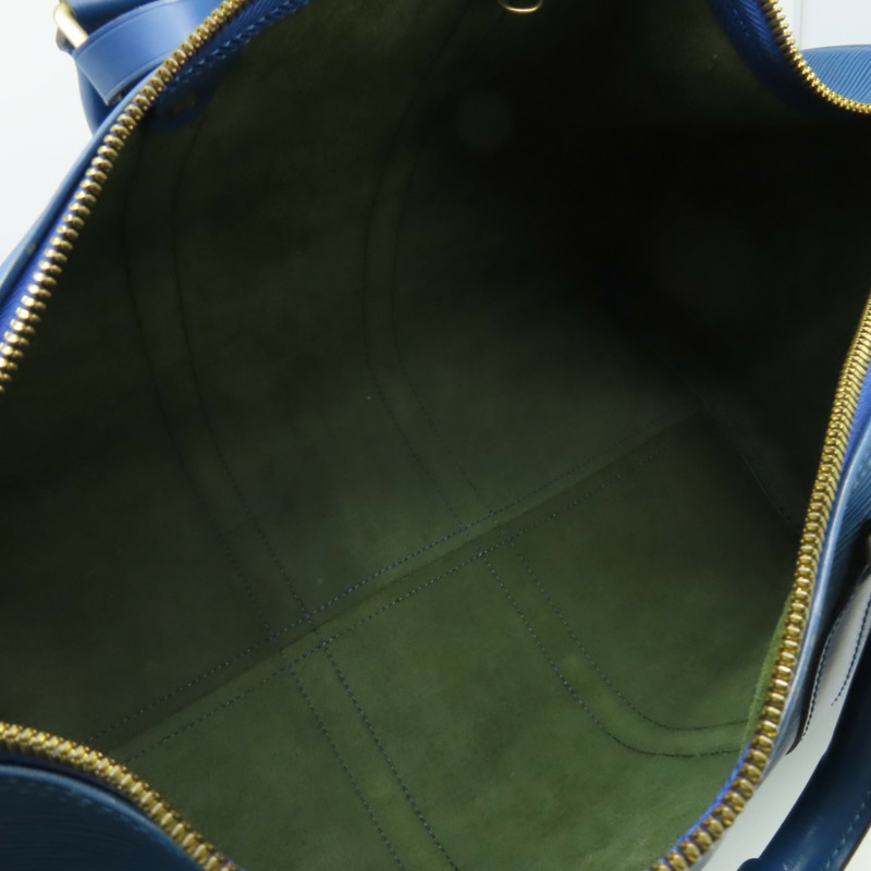 LOUIS VUITTON 【激減優惠】Epi Keepall 45金扣波士頓包藍色-4