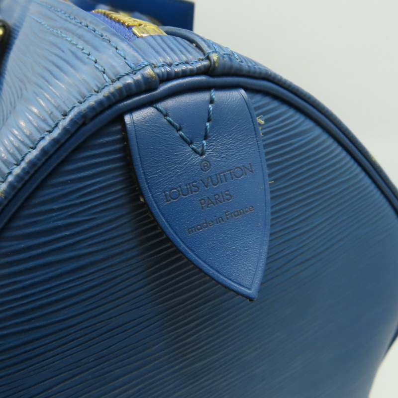 LOUIS VUITTON 【激減優惠】Epi Keepall 45金扣波士頓包藍色-5