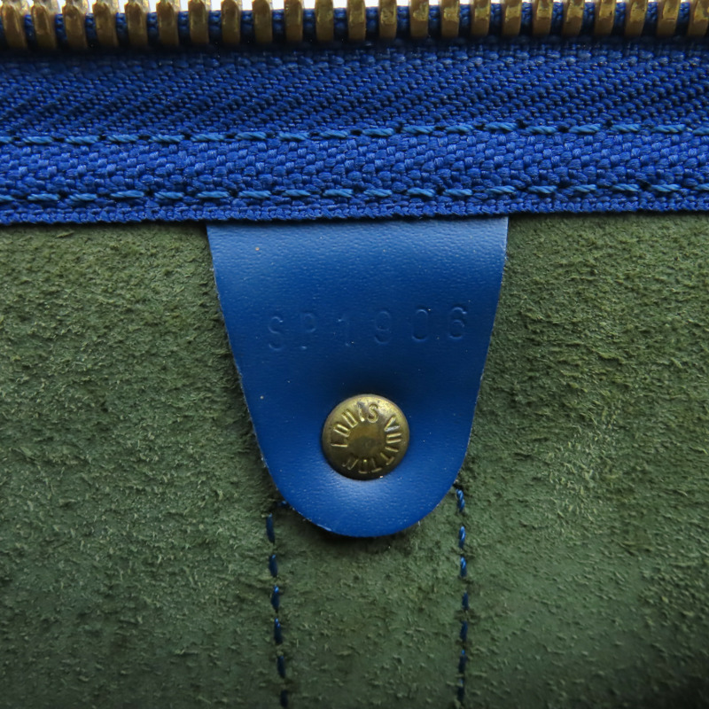 LOUIS VUITTON 【激減優惠】Epi Keepall 45金扣波士頓包藍色-6