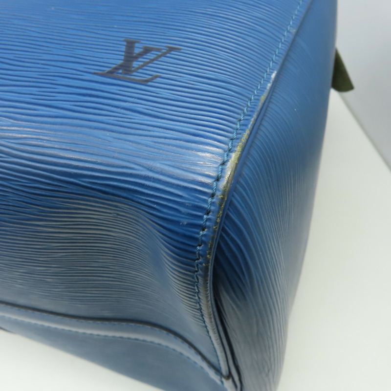 LOUIS VUITTON 【激減優惠】Epi Keepall 45金扣波士頓包藍色-11