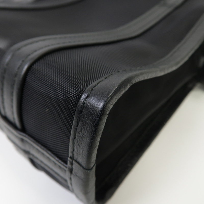 BALENCIAGA 聚酯纖維2way Shoulder Bag銀扣手挽肩背兩用袋黒色-10