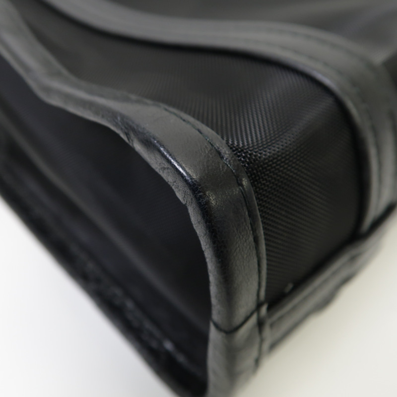 BALENCIAGA 聚酯纖維2way Shoulder Bag銀扣手挽肩背兩用袋黒色-11