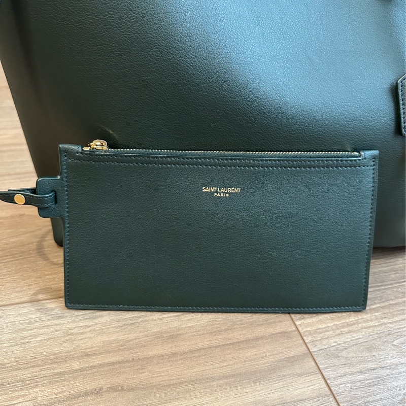 YSL SHOPPING TOTE 聖羅蘭托特包 墨綠色-4