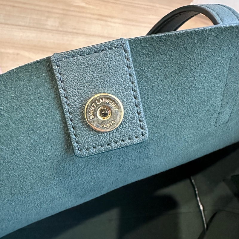 YSL SHOPPING TOTE 聖羅蘭托特包 墨綠色-7