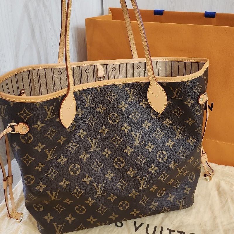 LOUIS VUITTON NEVERFULL  經典 老花 托特包-0