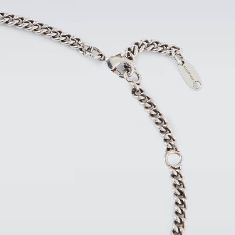 巴黎世家 文字造型項鍊 TYPO METAL NECKLACE IN SILVER-4