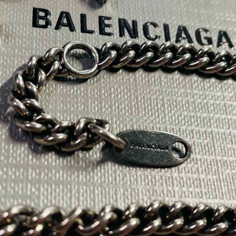 巴黎世家 文字造型項鍊 TYPO METAL NECKLACE IN SILVER-8
