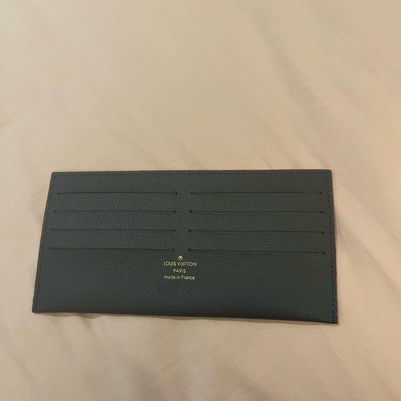 LV 路易威登 海軍藍 紅邊 雙拚色 皮革 壓紋 三合一 金鍊 信封 WOC包 M64099 鏈子包 單肩包-2