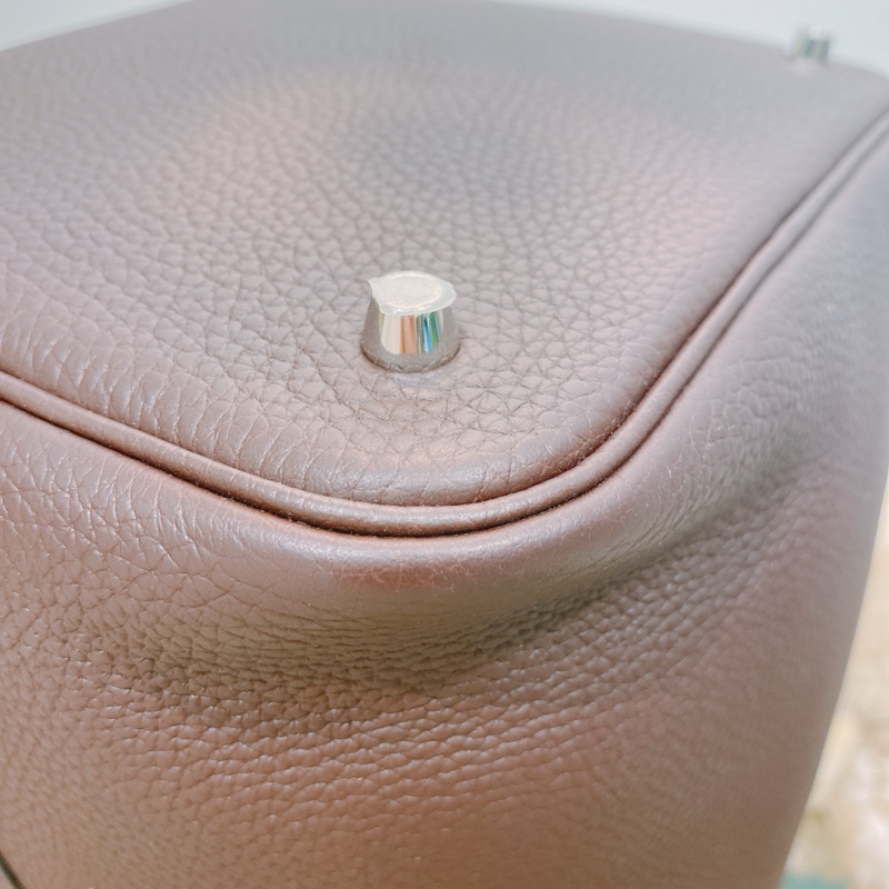 HERMES 愛馬仕中號菜籃子三拼色手拿包包PICOTIN 22 TC-6