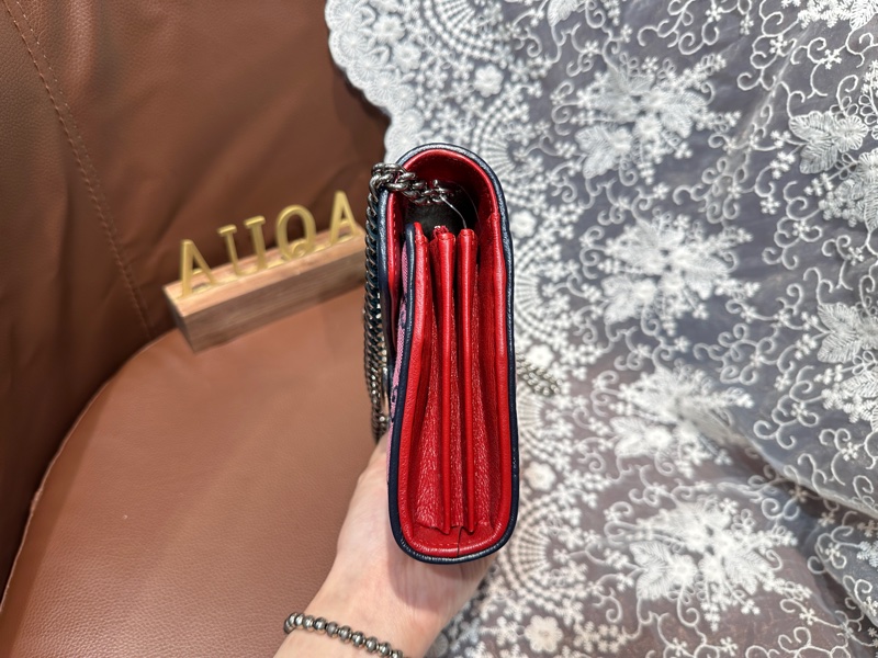 Gucci GG Marmont Multi Colour Chain Crossbody Bag老花拼色布面鏈條包 woc-3